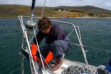 Gary prepares our second anchor